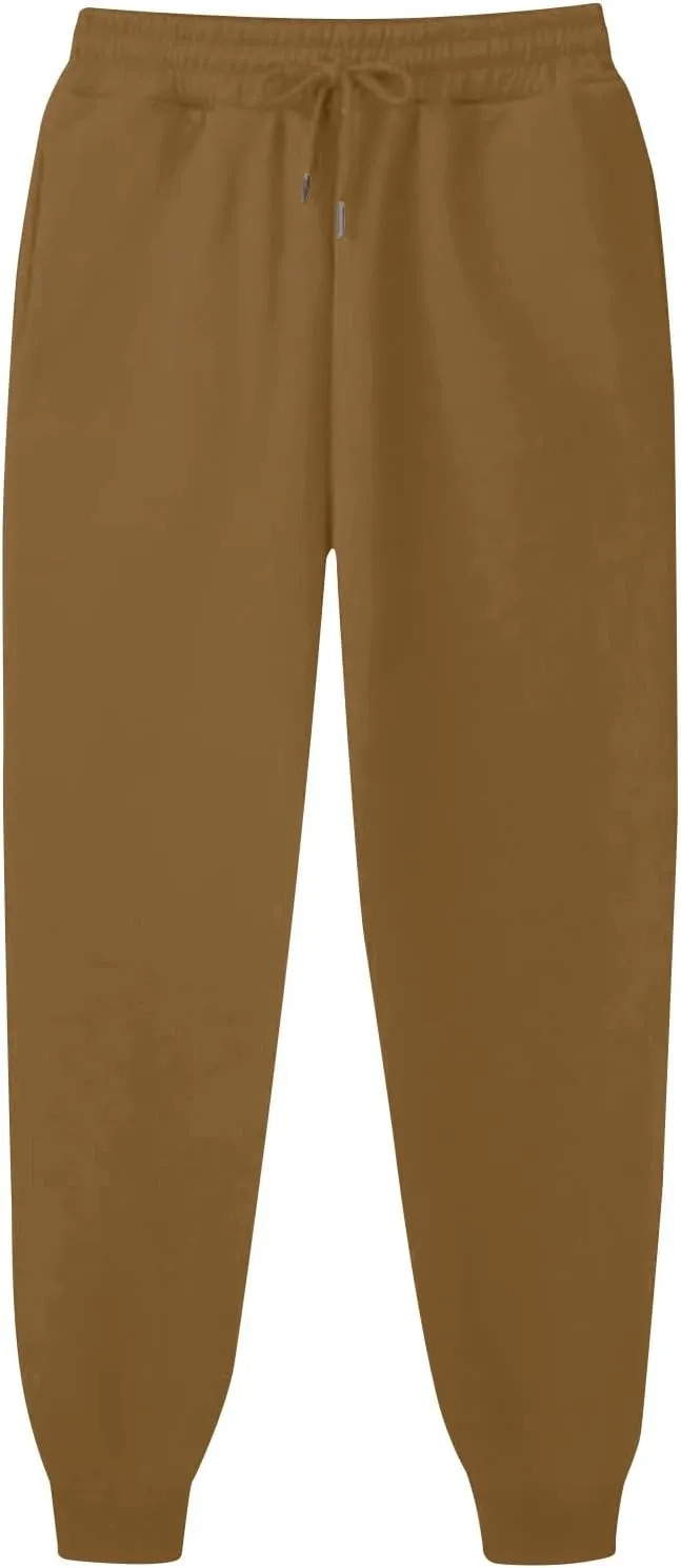 Women's Plus Size Sweatpants with Pockets Baggy Drawstring Elastic Lounge Pants Comfy Active Workout Jogging Pants