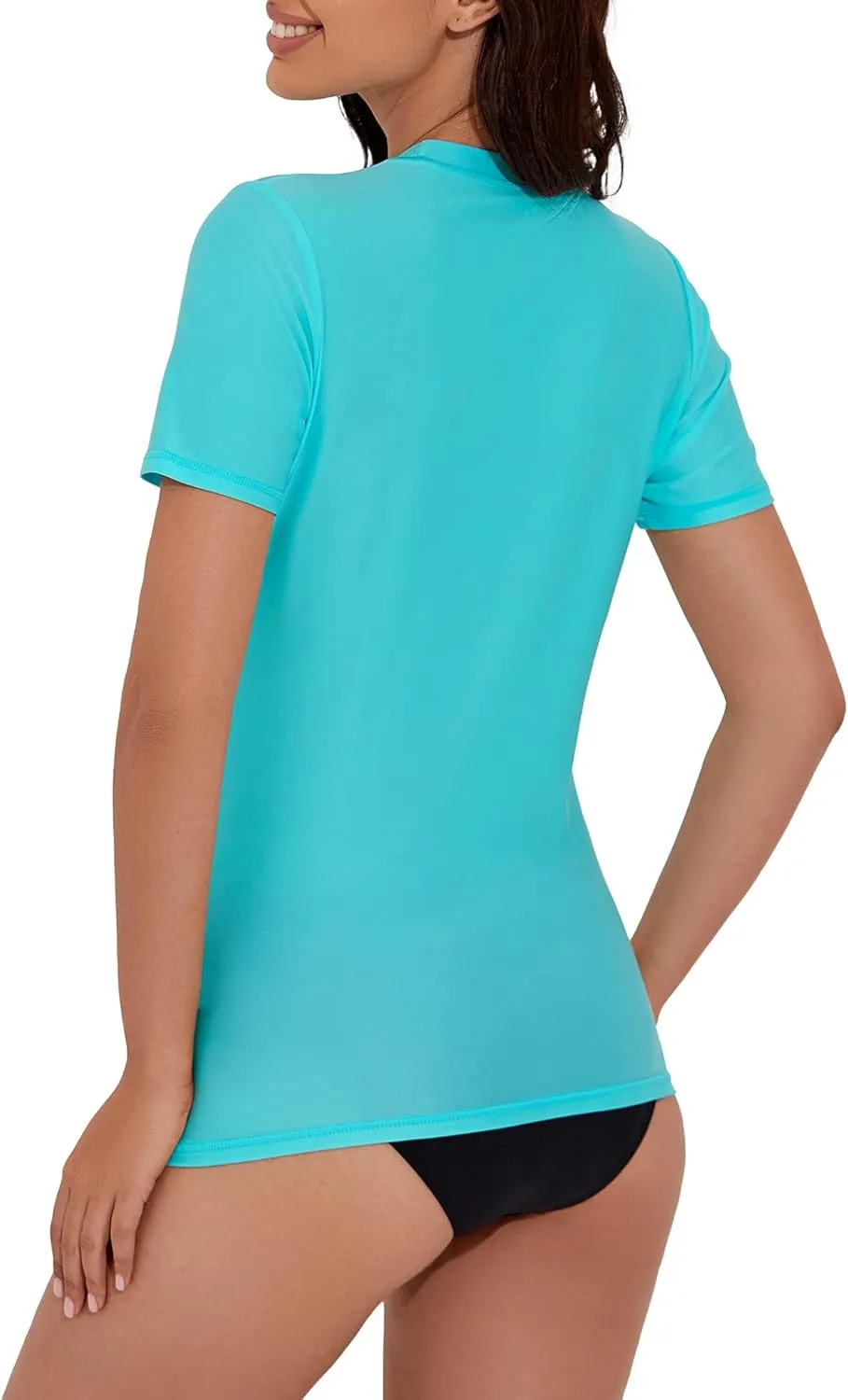 Women's Rash Guard UPF 50  Short Sleeve Swim Shirts Quick Dry Swimsuit Top UV Sun Protection Bathing Suit Top