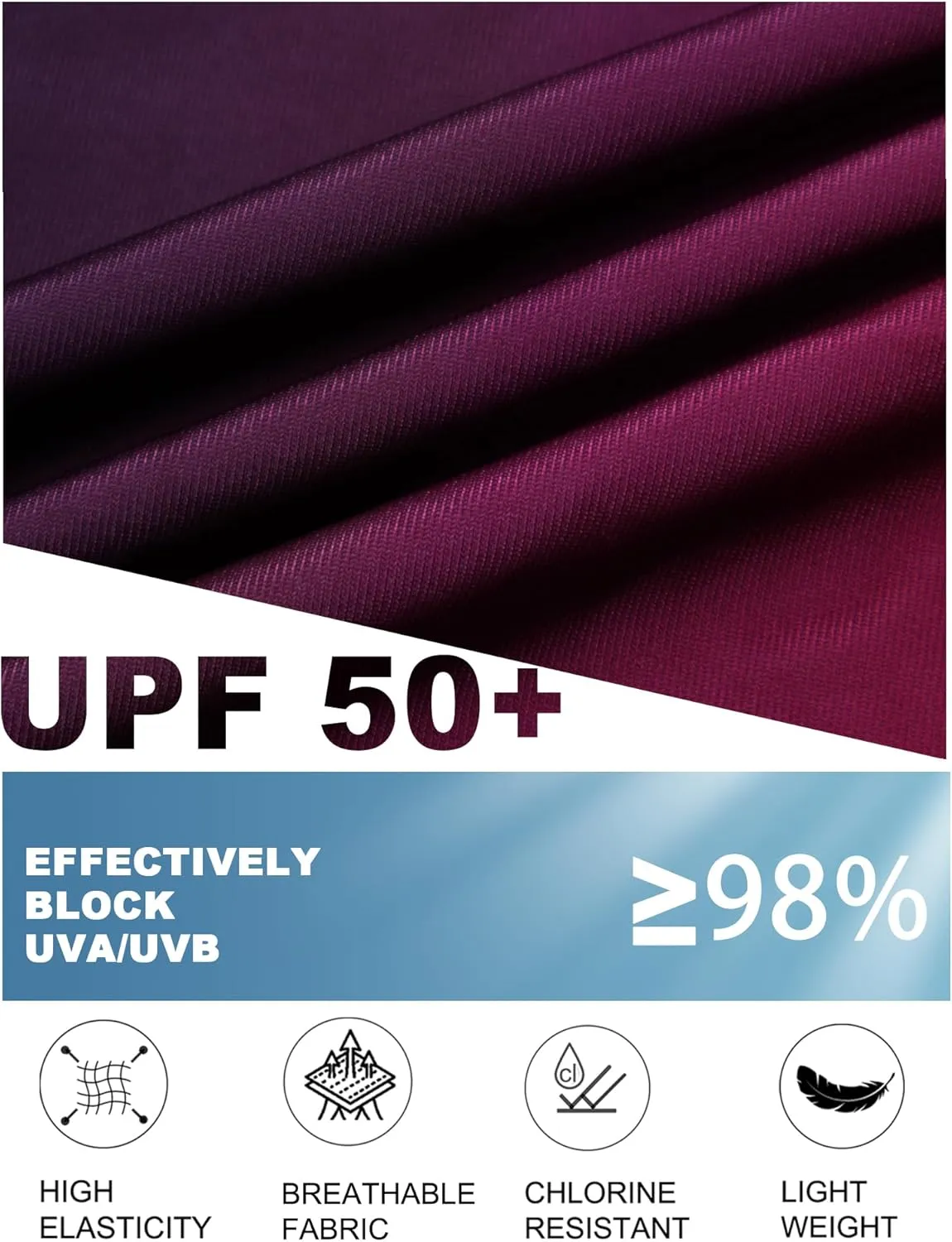 Women's Rash Guard UPF 50  Short Sleeve Swim Shirts Quick Dry Swimsuit Top UV Sun Protection Bathing Suit Top