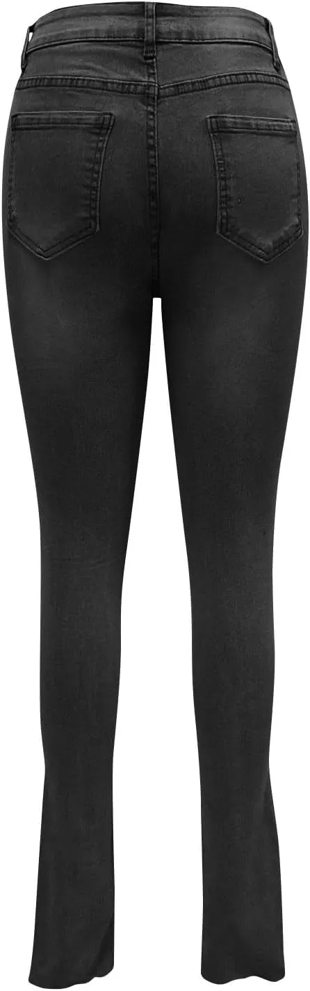 Women's Ripped Skinny Jeans High Waisted Stretchy Denim Pants Slim Fit Destroyed Distressed Jean Pants for Women