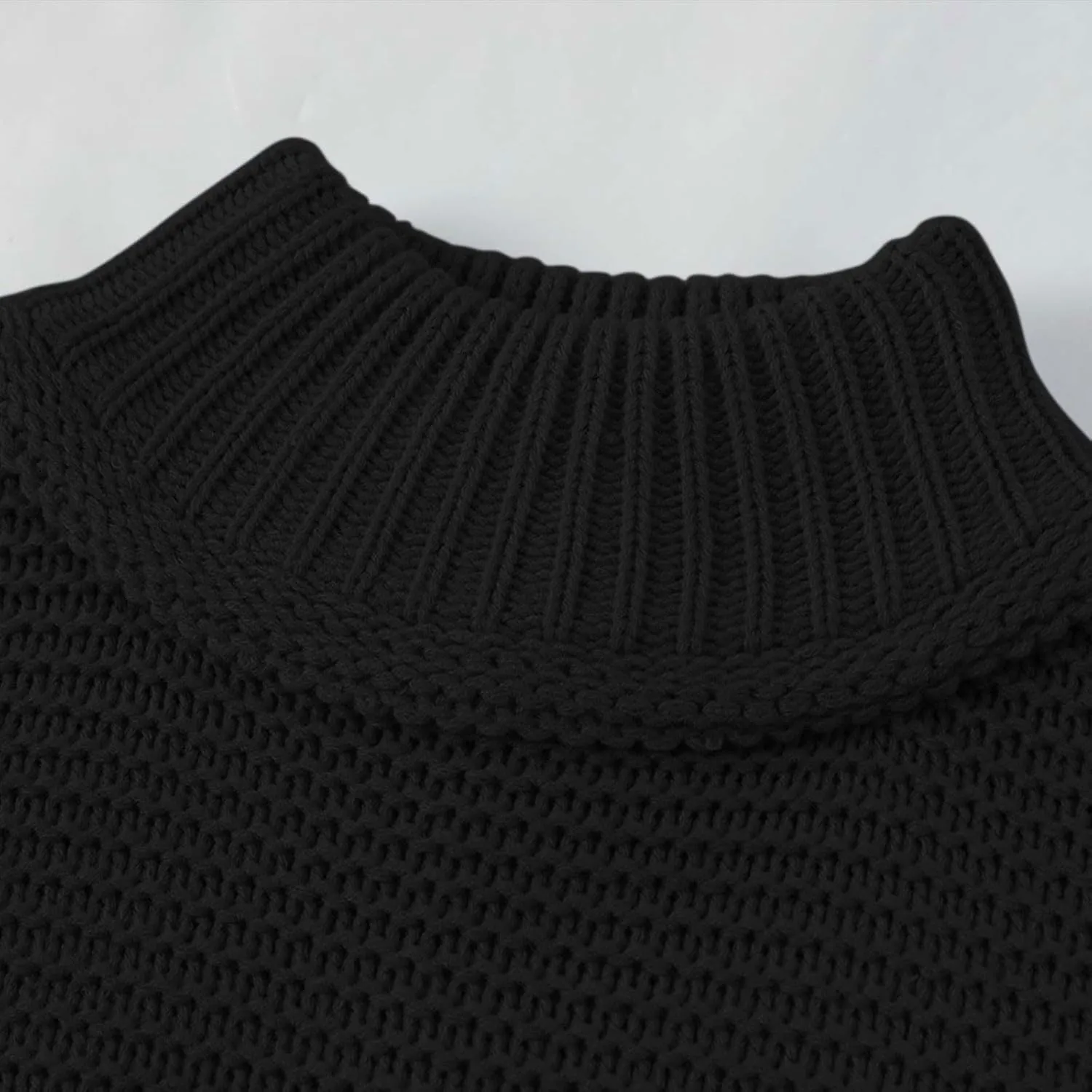 Women's Solid Knit Cable Sweater 2024 Fashion Casual Long Lantern Sleeve Pullover Crew Neck Knitted Jumper Tops