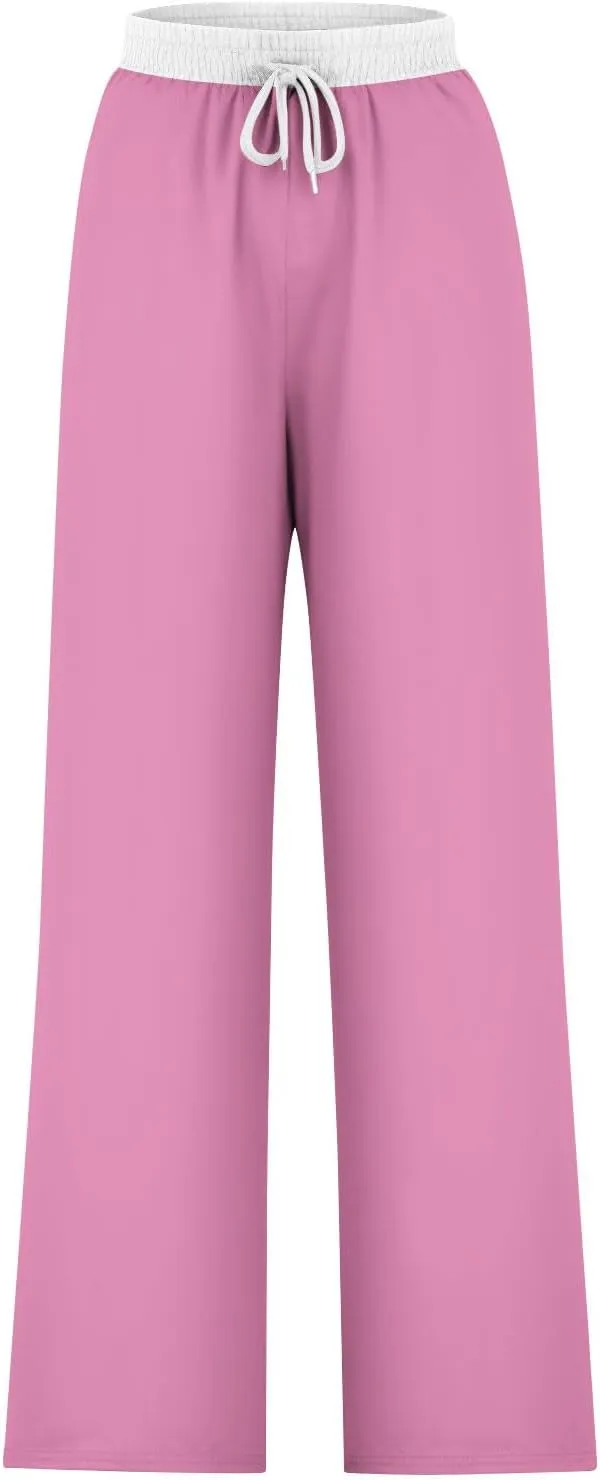 Womens Straight Leg Sweatpants Fall Plus Size Wide Leg Lounge Pants Terndy Fall Fashion Sweatpants with Pockets