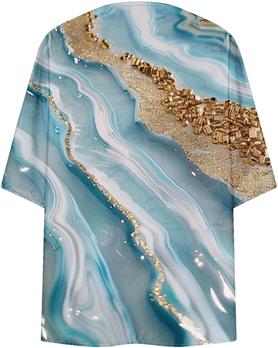 Womens Summer Tops Chiffon Kimono Cardigans Open Front Casual Blouses Lightweight Loose Fit Beach Bolero Jackets