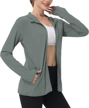 Women's Sun Protection Jacket Cooling Hooded SPF Shirts Lightweight Long Sleeve UV Clothing for Outdoor Hiking Running