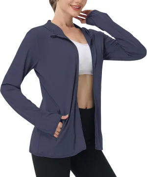 Women's Sun Shirts UPF 50  Lightweight Athletic Jacket UV Cooling Hoodie Quick Dry Long Sleeve Outdoor Hiking Shirts