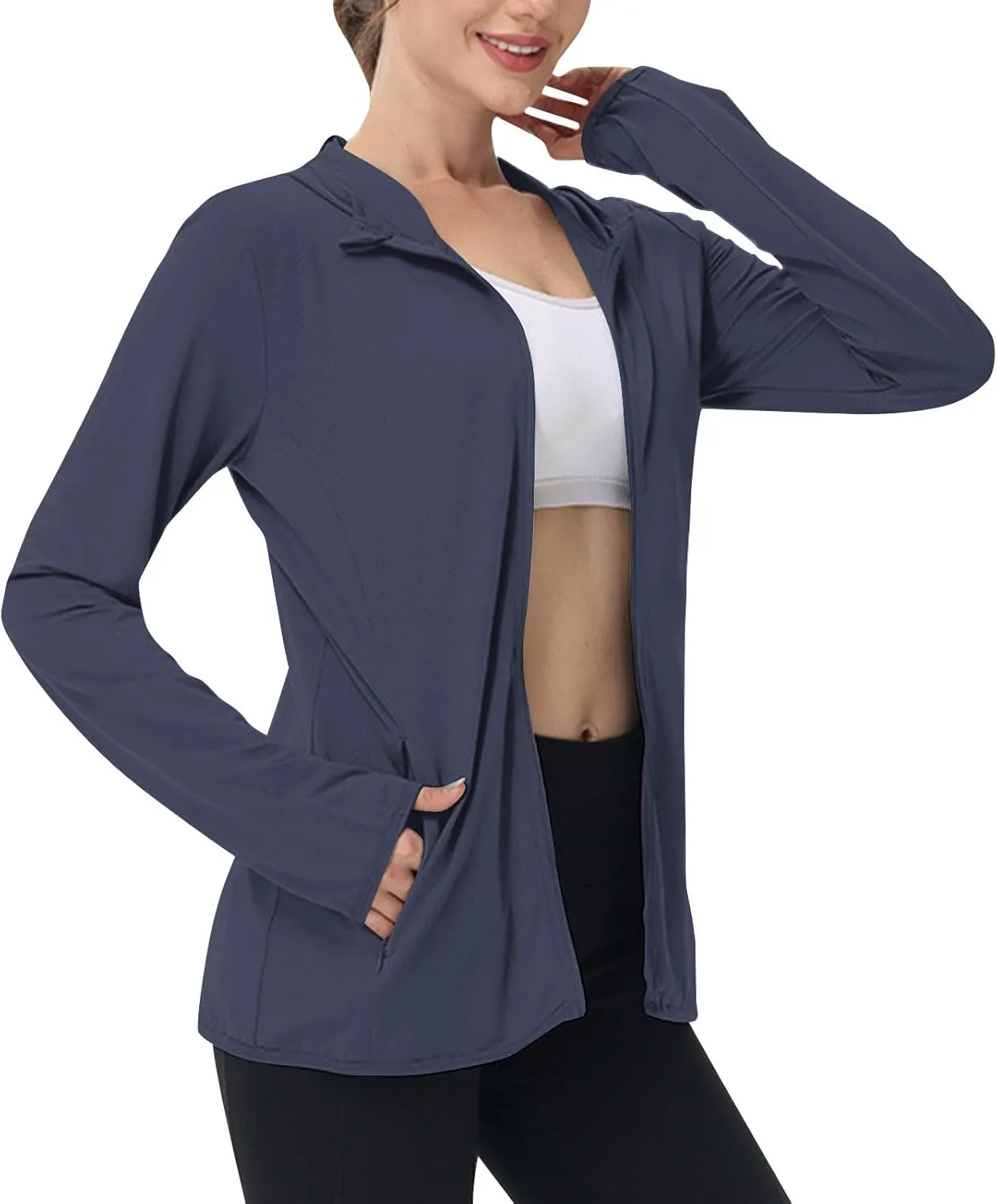 Women's Sun Shirts UPF 50  Lightweight Athletic Jacket UV Cooling Hoodie Quick Dry Long Sleeve Outdoor Hiking Shirts