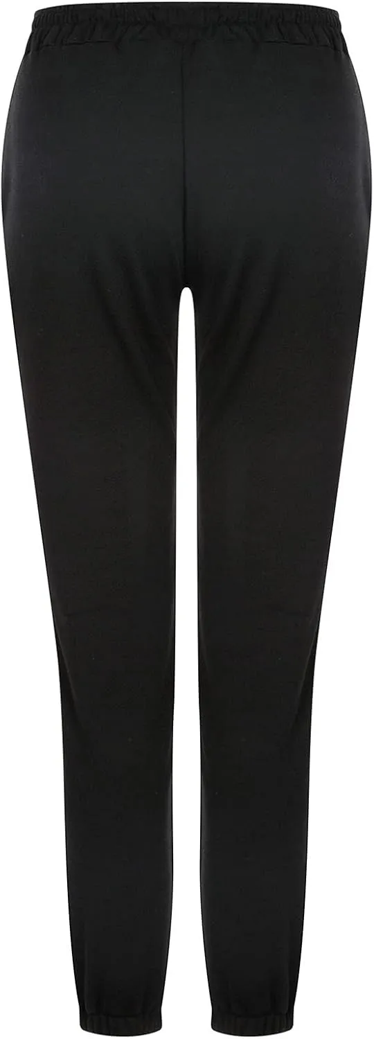 Women's Sweatpants with Pockets Fall Winter Warm High Waisted Drawstring Lounge Sweat Pants Baggy Running Joggers