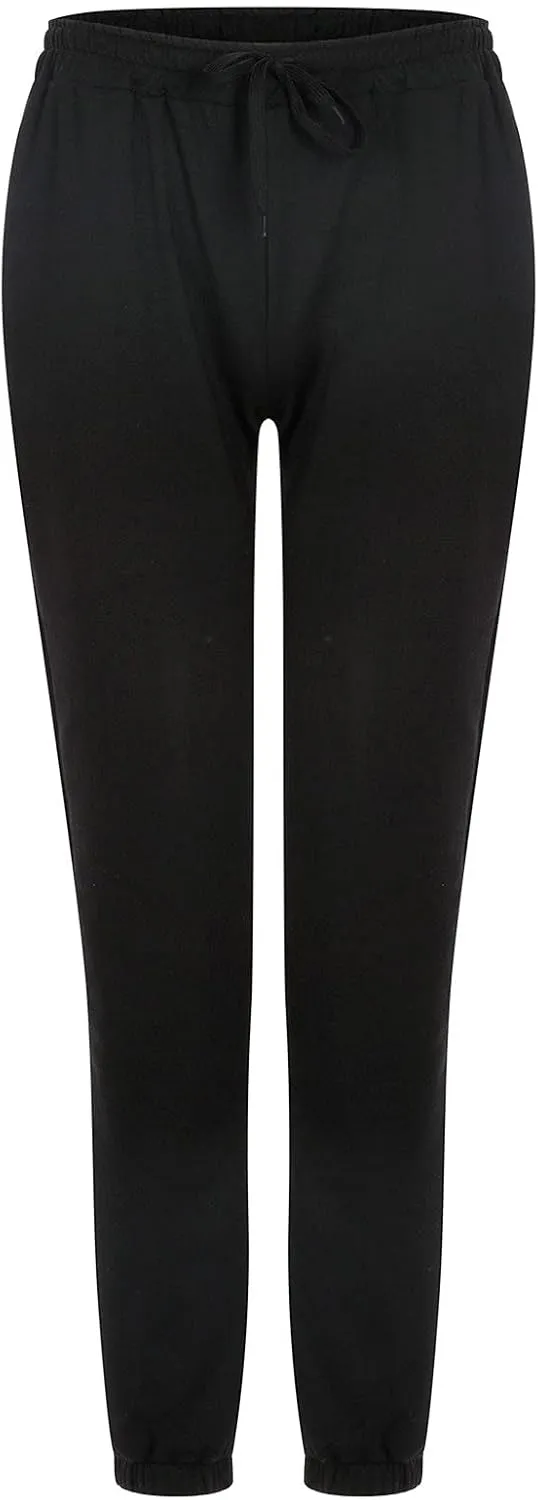 Women's Sweatpants with Pockets Fall Winter Warm High Waisted Drawstring Lounge Sweat Pants Baggy Running Joggers