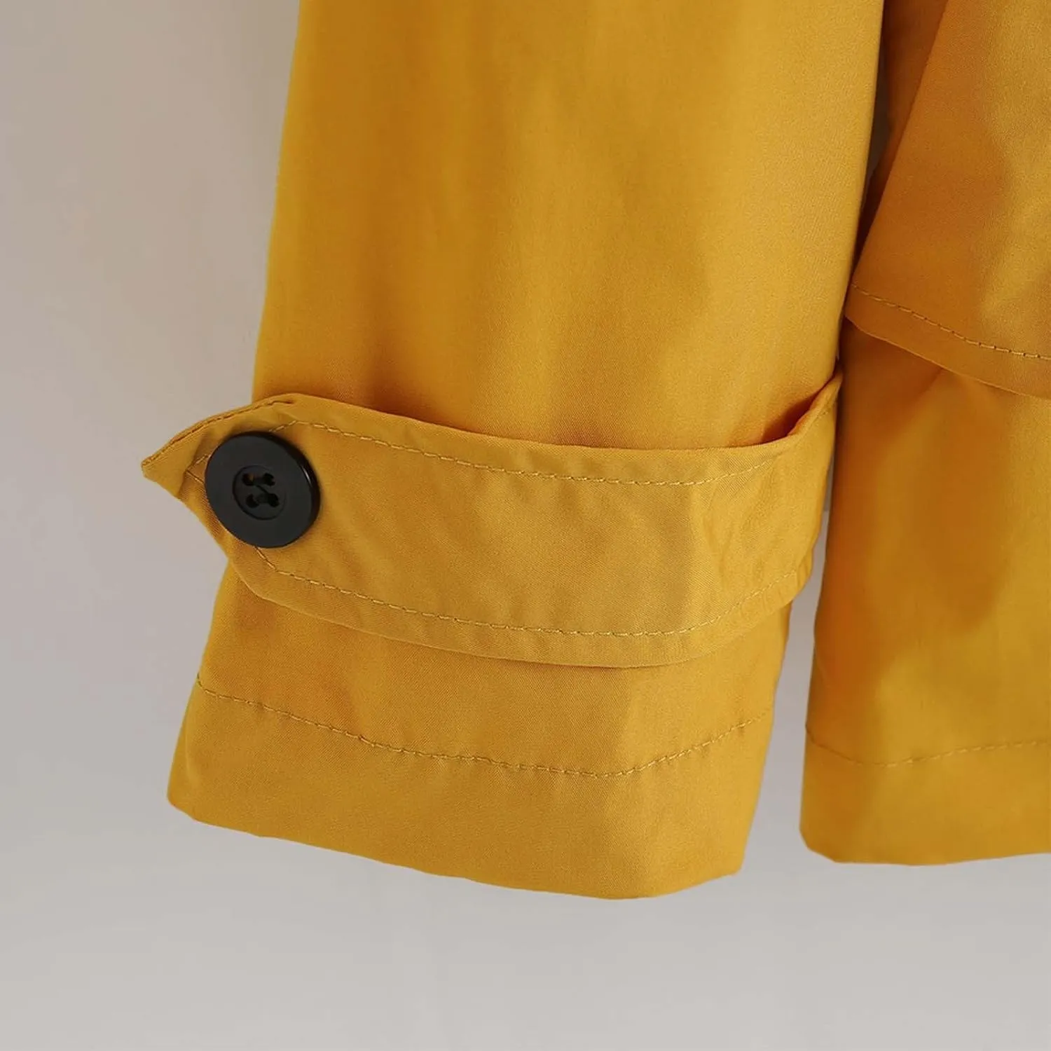 Womens Trench Coat Lightweight Casual Outdoor Sport Jacket Hooded Zip Up Long Sleeve Windproof Jackets with Pockets