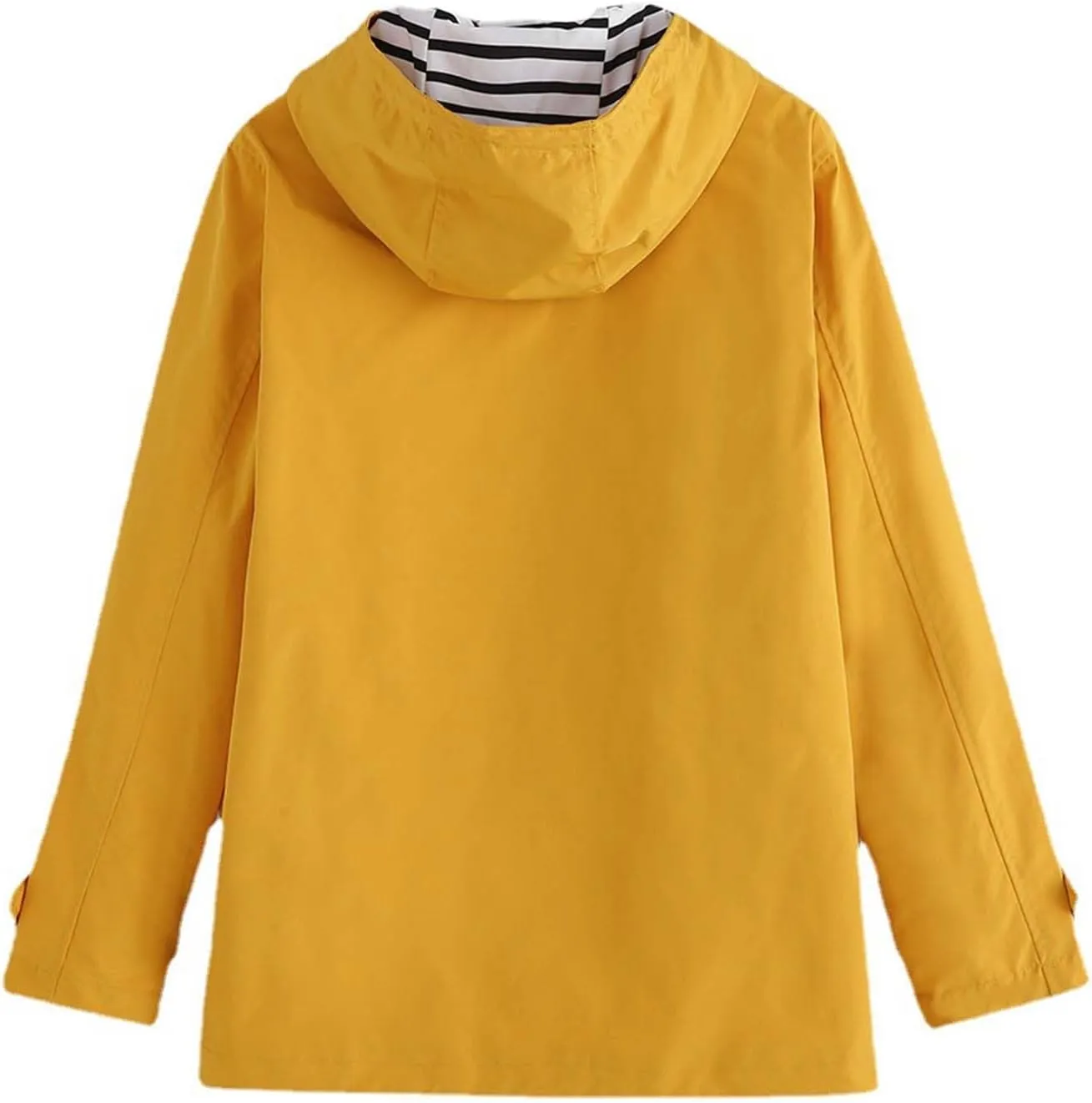 Womens Trench Coat Lightweight Casual Outdoor Sport Jacket Hooded Zip Up Long Sleeve Windproof Jackets with Pockets