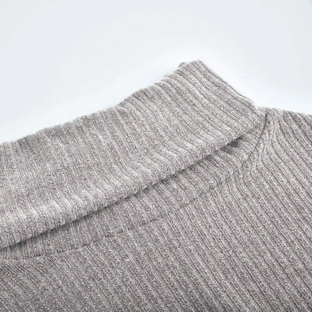 Womens Turtleneck Sweater Oversized Chunky Sweater Cowl Neck Cute Cable Knit Sweater Winter Comfy Pullover Jumper Top