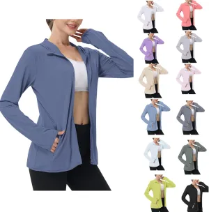 Womens UPF 50  Sun Protection Hoodie Jacket Lightweight Long Sleeve Sun Shirt for Women with Pocket Hiking Outdoor