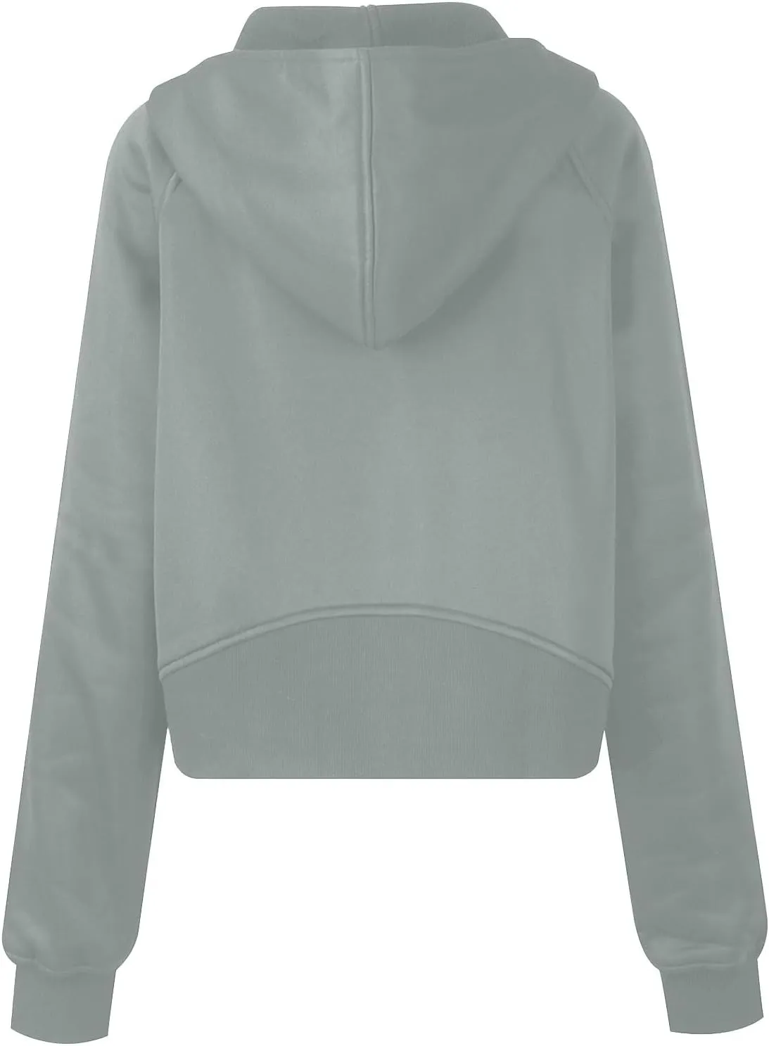 Womens Zip Up Cropped Hoodies Fleece Full Zipper Sweatshirts Pullover Winter Clothes Sweater Heavy Jackets for