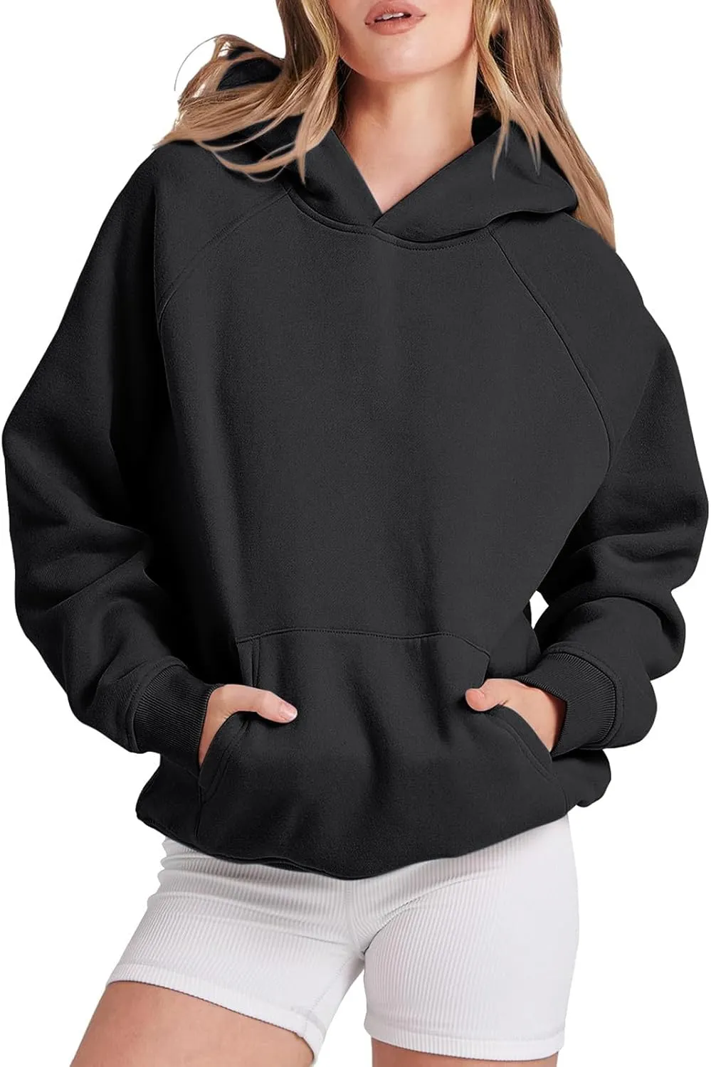 Womens Zip Up Hoodies Long Sleeve Women Winter Warm Fashion Long Sleeve Loose Solid Color Hooded Zipper Pocket