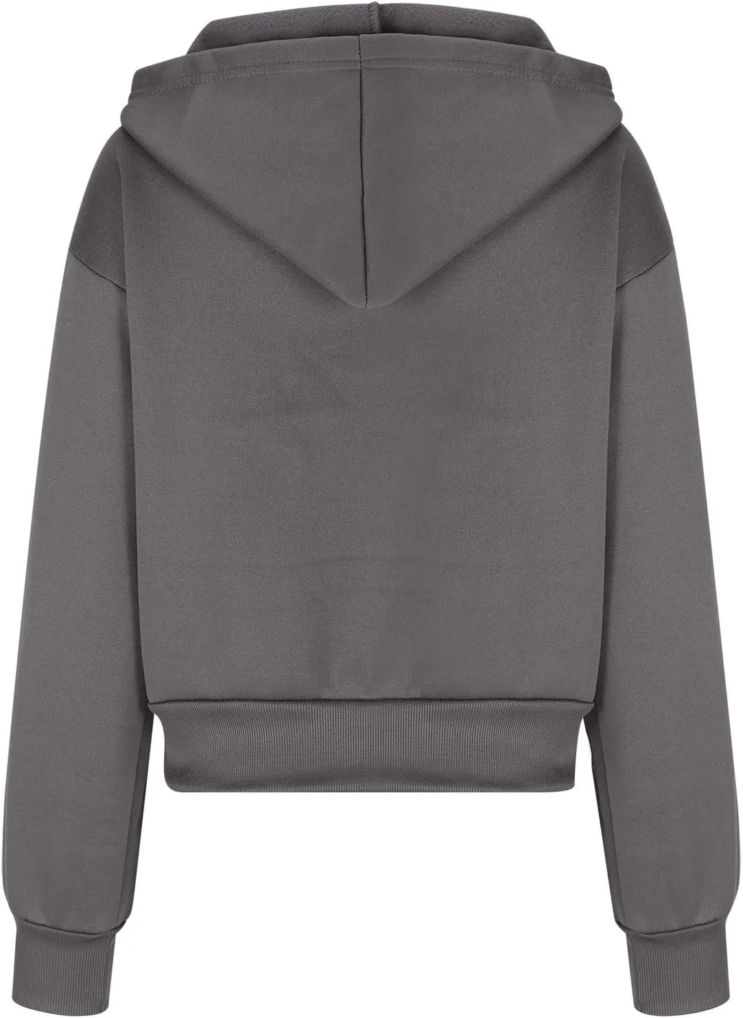 XUNRYAN Womens Cropped Hoodies Winter Coats Lightweight Thin Fleece Jackets Hooded Warm Sweatshirts Outerwear Y2K Clothes