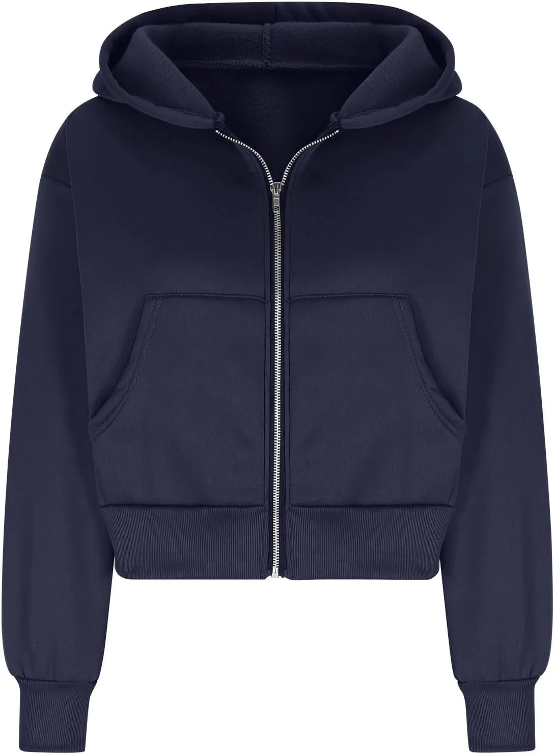 XUNRYAN Womens Cropped Hoodies Winter Coats Lightweight Thin Fleece Jackets Hooded Warm Sweatshirts Outerwear Y2K Clothes