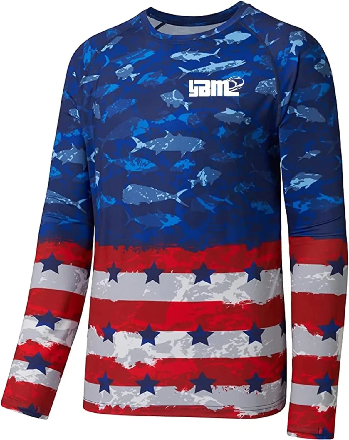 YIBIMOTTO Sun Protection Fishing Shirt for Men UPF 50  Long Sleeve Hooded Fishing T-shirts Quick Dry Fishing Clothing