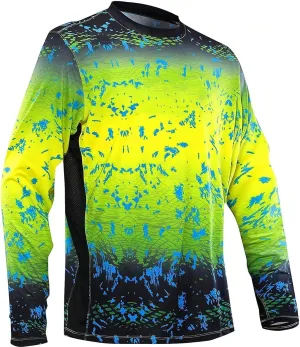 YIBIMOTTO Sun Protection Fishing Shirt for Men UPF 50  Long Sleeve Hooded Fishing T-shirts Quick Dry Fishing Clothing
